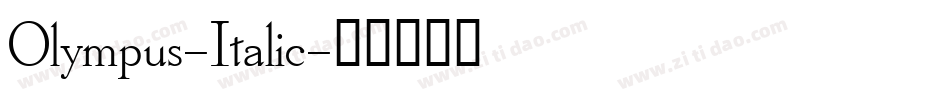 Olympus-Italic字体转换