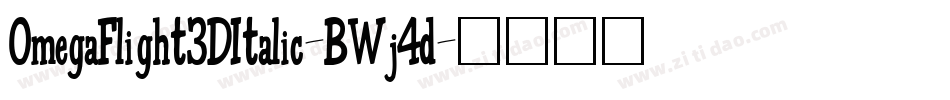 OmegaFlight3DItalic-BWj4d字体转换