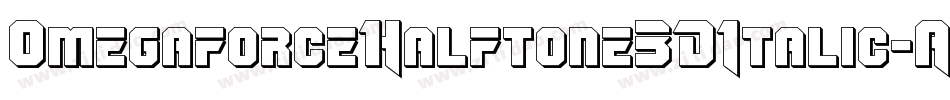 OmegaforceHalftone3DItalic-AB1L字体转换