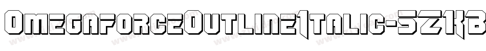 OmegaforceOutlineItalic-5ZKB字体转换