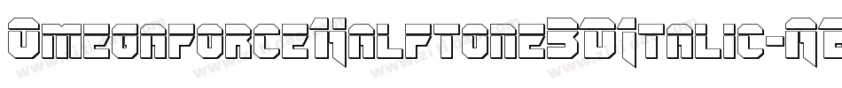 OmegaforceHalftone3DItalic-AB1L字体转换