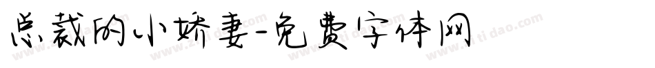 总裁的小娇妻字体转换