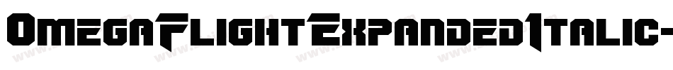 OmegaFlightExpandedItalic-Yzy2O字体转换