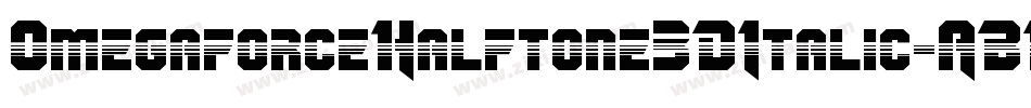 OmegaforceHalftone3DItalic-AB1L字体转换