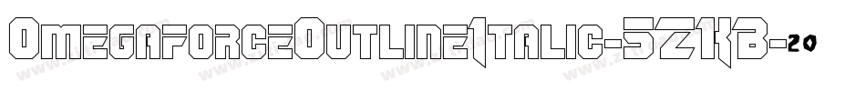 OmegaforceOutlineItalic-5ZKB字体转换