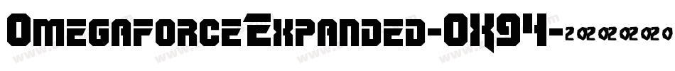 OmegaforceExpanded-OX94字体转换