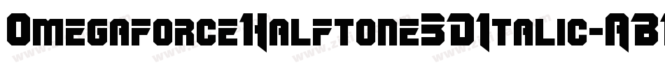 OmegaforceHalftone3DItalic-AB1L字体转换