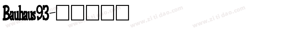 Bauhaus93字体转换