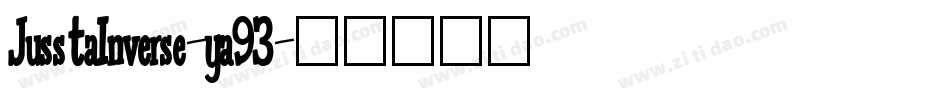 JusstaInverse-ya93字体转换