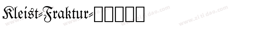 Kleist-Fraktur字体转换