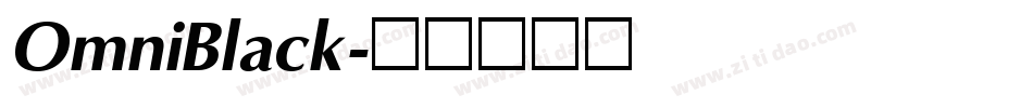OmniBlack字体转换