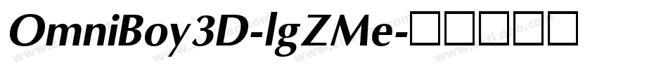 OmniBoy3D-lgZMe字体转换