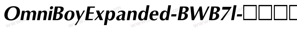 OmniBoyExpanded-BWB7l字体转换