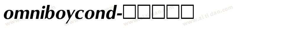 omniboycond字体转换