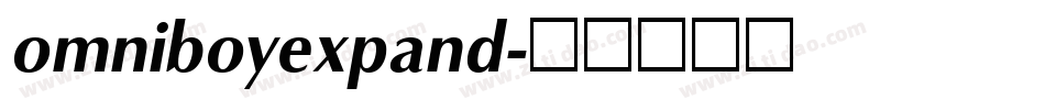 omniboyexpand字体转换