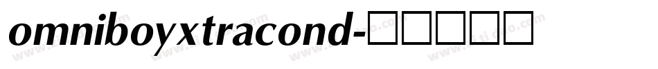 omniboyxtracond字体转换