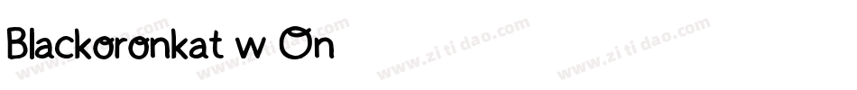 Blackoronkat-w3On字体转换