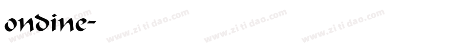 ondine字体转换