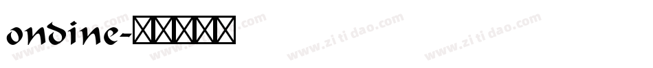 ondine字体转换