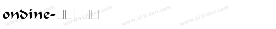 ondine字体转换