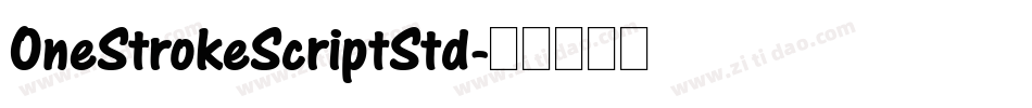OneStrokeScriptStd字体转换