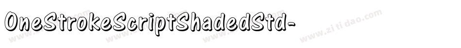 OneStrokeScriptShadedStd字体转换
