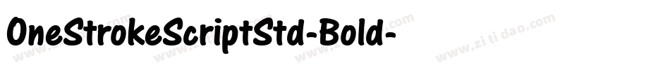OneStrokeScriptStd-Bold字体转换