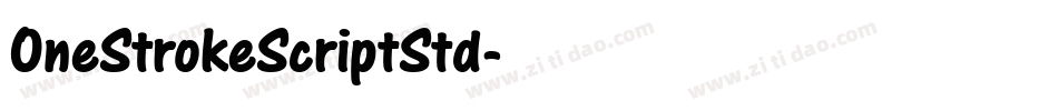 OneStrokeScriptStd字体转换