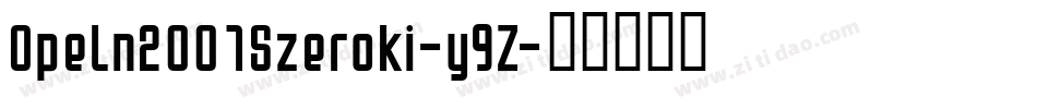 Opeln2001Szeroki-y9Z字体转换