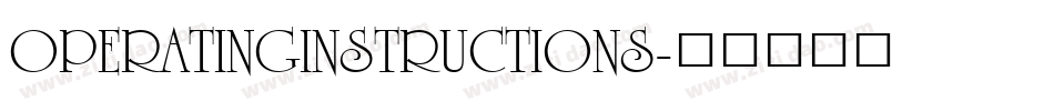 OPERATINGINSTRUCTIONS字体转换