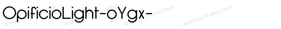 OpificioLight-oYgx字体转换