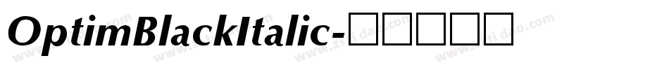 OptimBlackItalic字体转换