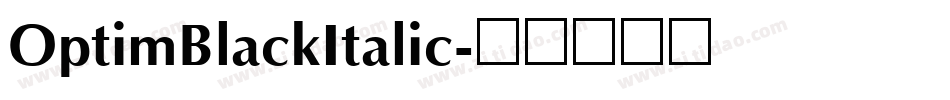 OptimBlackItalic字体转换