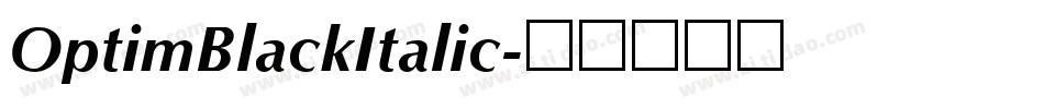 OptimBlackItalic字体转换