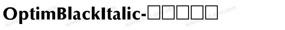 OptimBlackItalic字体转换