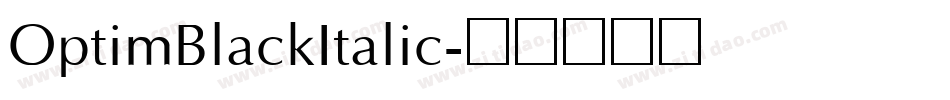 OptimBlackItalic字体转换