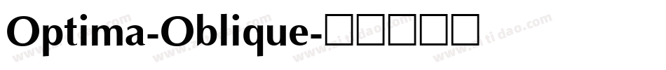Optima-Oblique字体转换