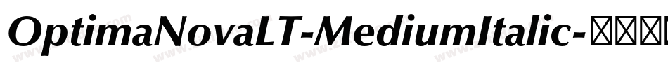 OptimaNovaLT-MediumItalic字体转换