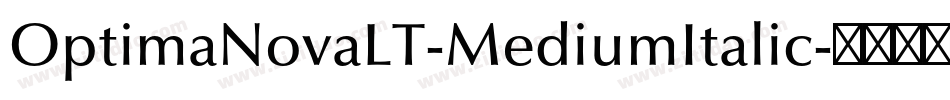 OptimaNovaLT-MediumItalic字体转换