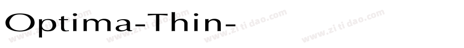 Optima-Thin字体转换