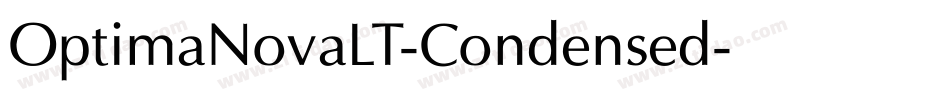 OptimaNovaLT-Condensed字体转换