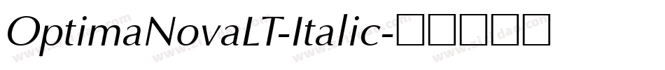 OptimaNovaLT-Italic字体转换