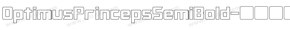 OptimusPrincepsSemiBold字体转换