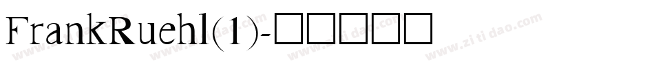 FrankRuehl(1)字体转换
