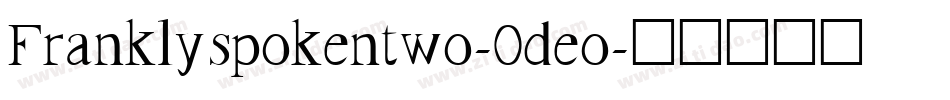 Franklyspokentwo-0deo字体转换