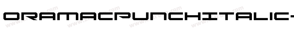 OramacPunchItalic-9OP2字体转换