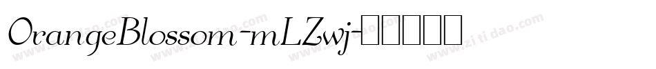 OrangeBlossom-mLZwj字体转换