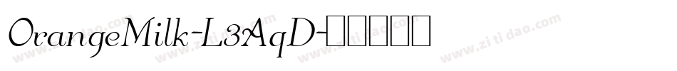 OrangeMilk-L3AqD字体转换