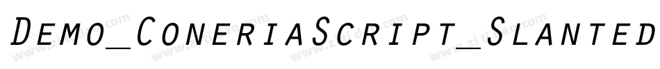 Demo_ConeriaScript_Slanted字体转换