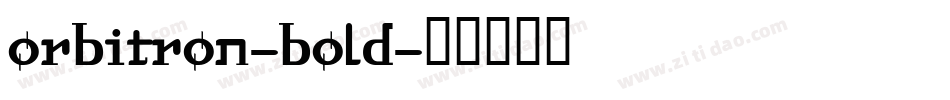 orbitron-bold字体转换